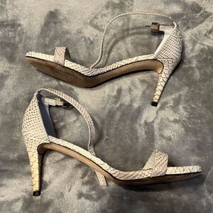 Stuart Weiztman Ivory/Silver Heel